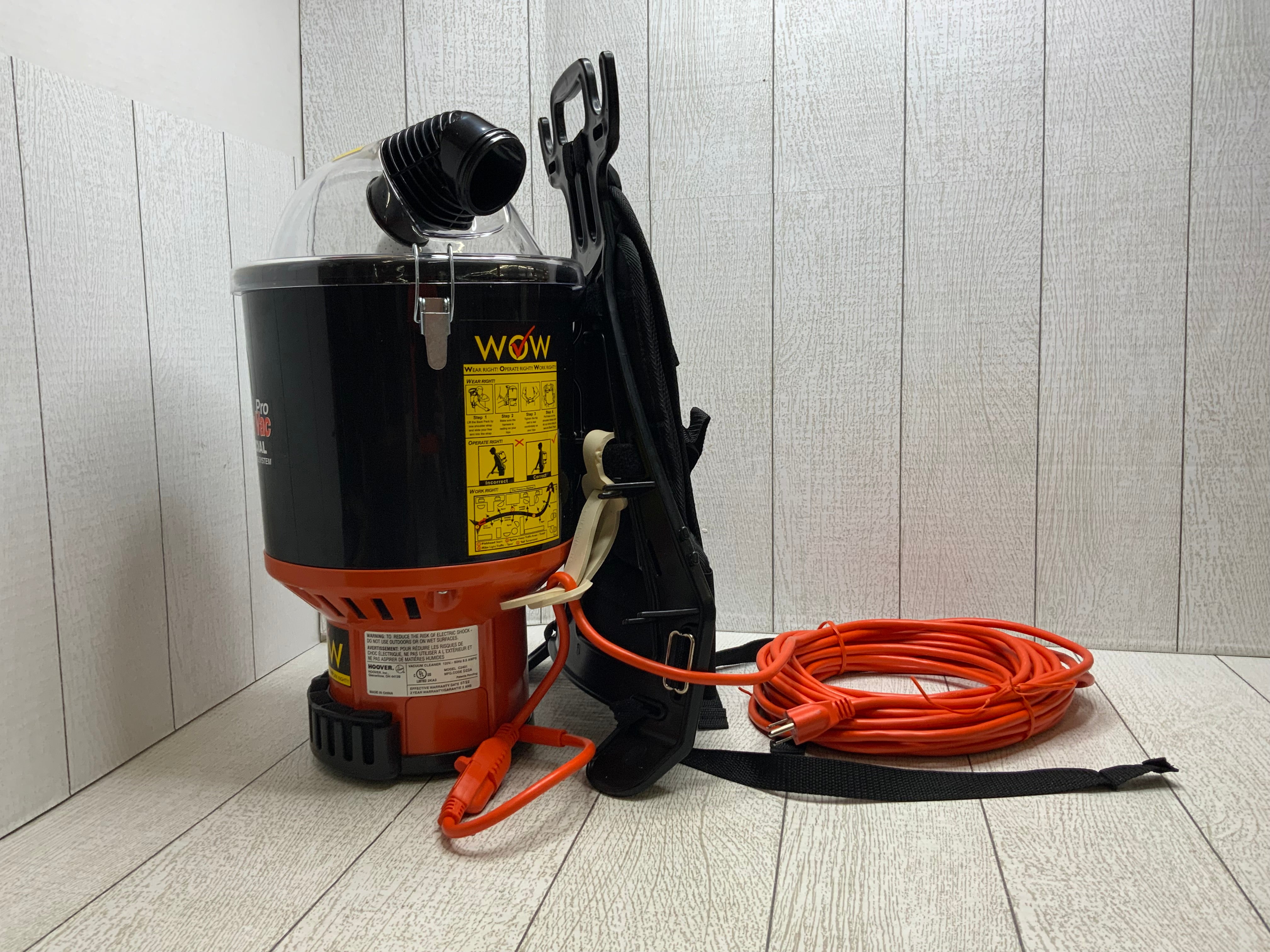 Hoover Commercial Lightweight Backpack Baggged Vacuum Cleaner (8063938887918)